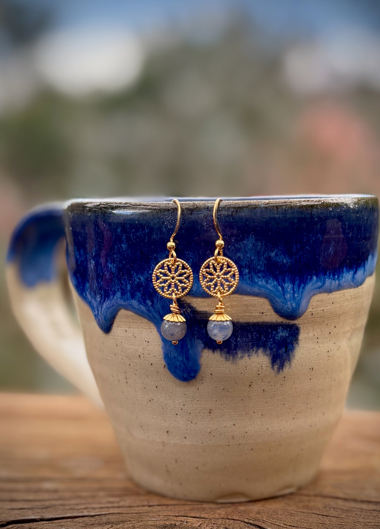 Serendipia Earrings - Blue Aventurine