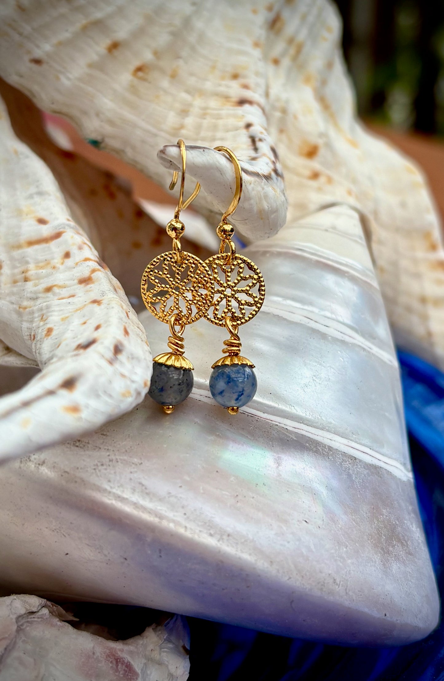 Serendipia Earrings - Blue Aventurine