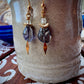 Ciruela Earrings - Iolite and Fluorite