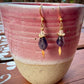 Ciruela Earrings - Iolite and Fluorite