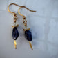 Ciruela Earrings - Iolite and Fluorite