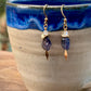 Ciruela Earrings - Iolite and Fluorite
