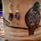 Ciruela Earrings - Iolite and Fluorite