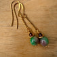 Estupenda Earrings - Fluorite and Crystal Drops
