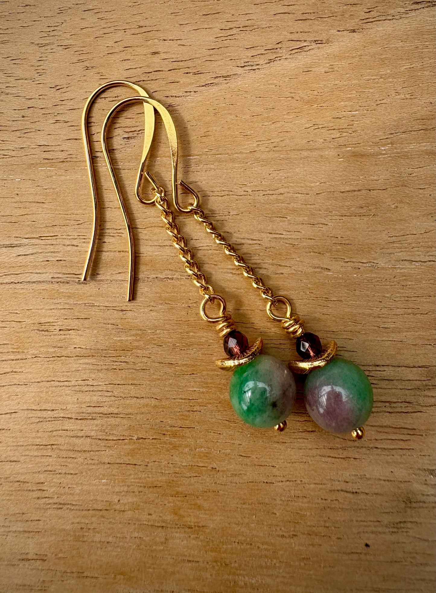 Estupenda Earrings - Fluorite and Crystal Drops