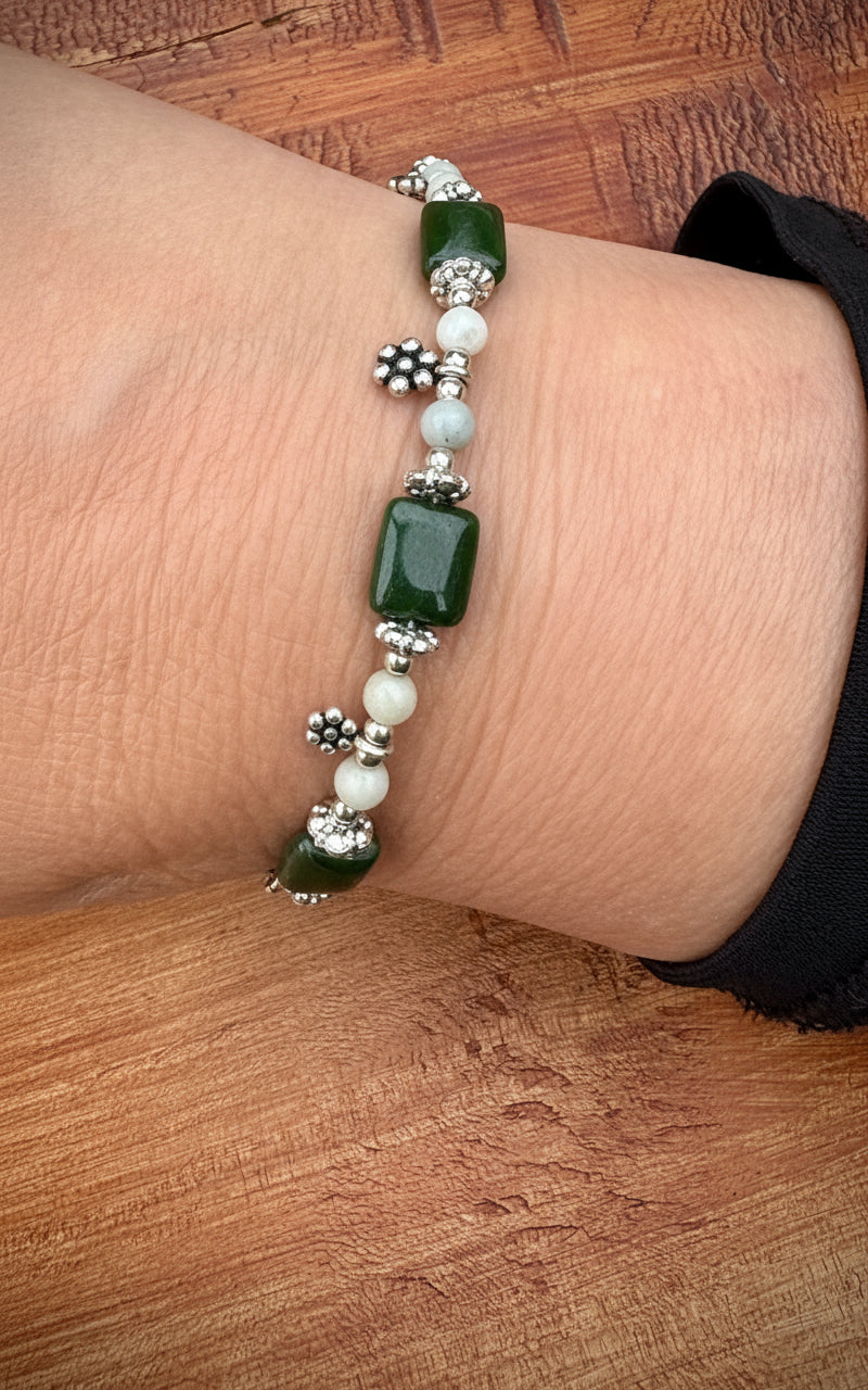 Heila Bracelet - Jade and Amazonite
