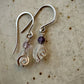 Espiral Earrings- Moonstone and Fluorite