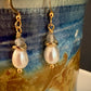 Lisa Earrings - Pearl and Labradorite