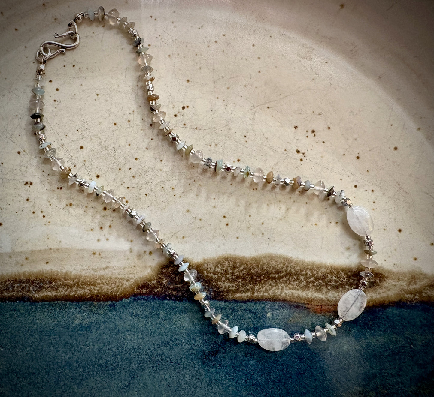 Rillwen Necklace - Moonstone, Amazonite, Misty Quartz
