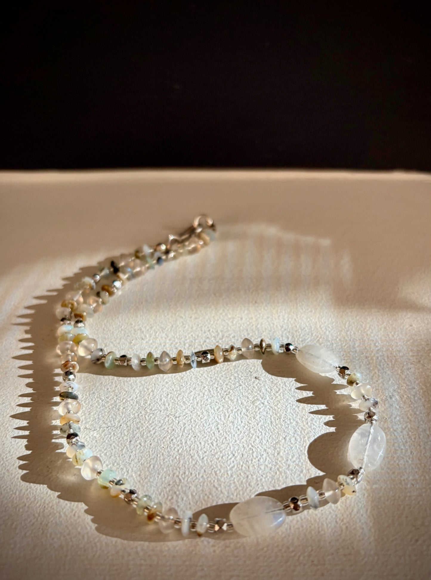 Rillwen Necklace - Moonstone, Amazonite, Misty Quartz