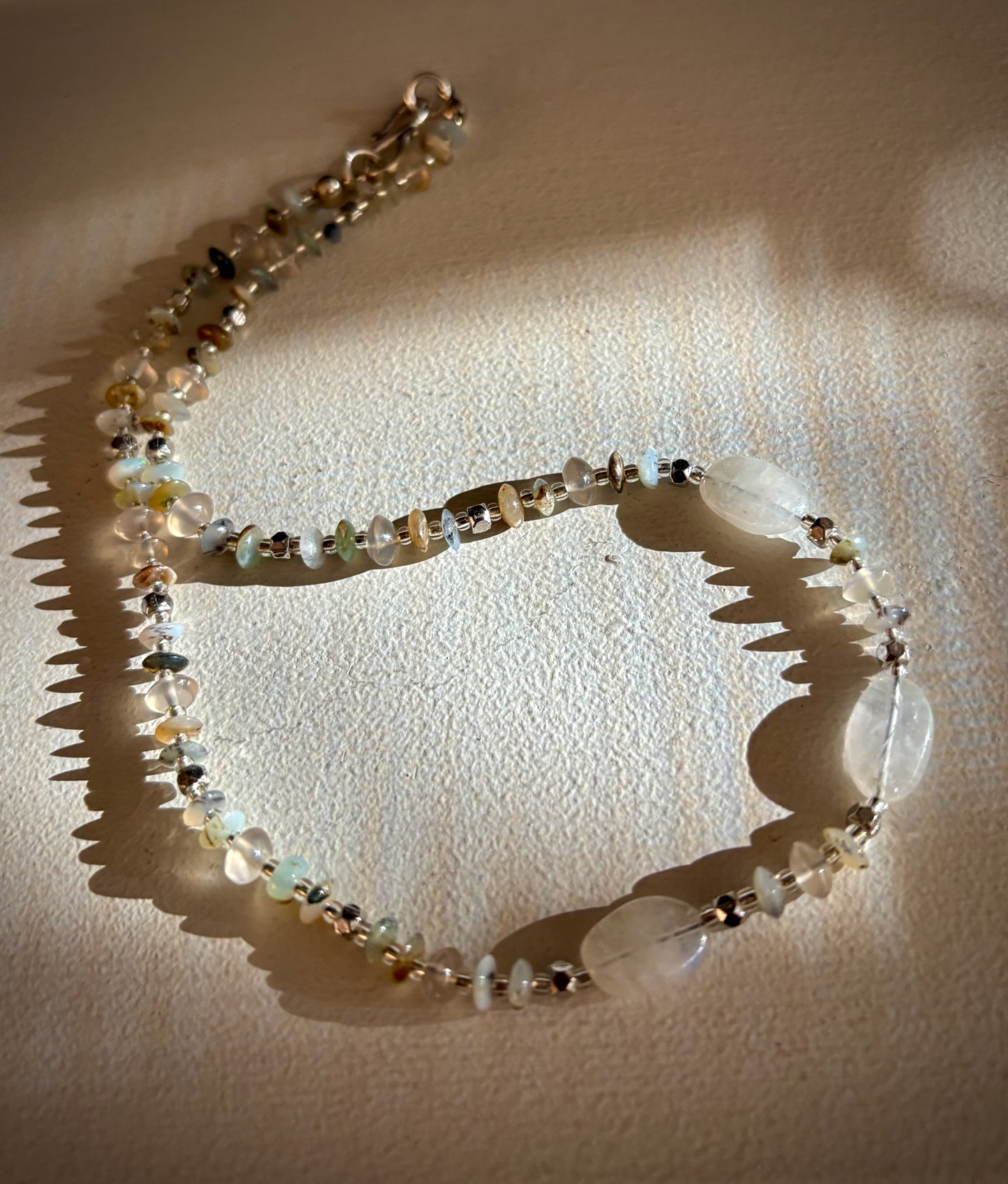 Rillwen Necklace - Moonstone, Amazonite, Misty Quartz