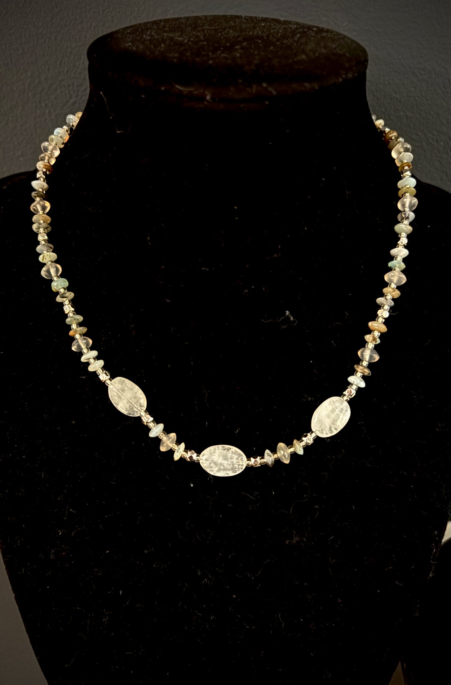 Rillwen Necklace - Moonstone, Amazonite, Misty Quartz