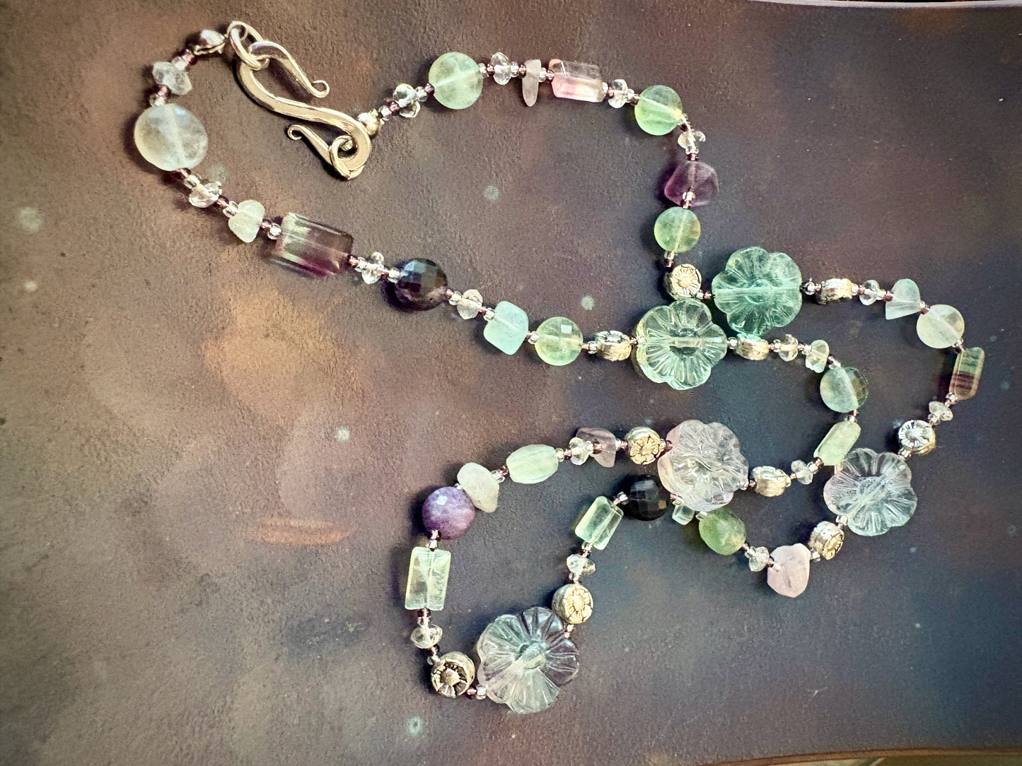Fluora Necklace - Faceted and Carved Fluorite