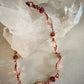 Illyra Bracelet - Copper Herringbone Wrapped Rose Quartz and Crystal