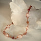 Illyra Bracelet - Copper Herringbone Wrapped Rose Quartz and Crystal