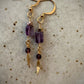 Aitana Earrings - Amethyst and Crystal
