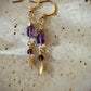 Aitana Earrings - Amethyst and Crystal