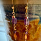 Aitana Earrings - Amethyst and Crystal