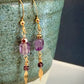 Aitana Earrings - Amethyst and Crystal
