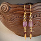Aitana Earrings - Amethyst and Crystal