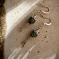 Étereo Earrings - Moss Agate and Garnet