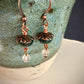 Alejandra Earrings - Moss Agate and Cherry Quartz