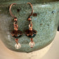 Alejandra Earrings - Moss Agate and Cherry Quartz