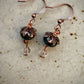 Alejandra Earrings - Moss Agate and Cherry Quartz