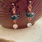 Alejandra Earrings - Moss Agate and Cherry Quartz
