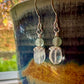Tethyra Earrings - Moonstone and Fluorite