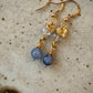 Pilar Earrings - Blue Aventurine and Crystal