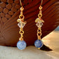 Pilar Earrings - Blue Aventurine and Crystal