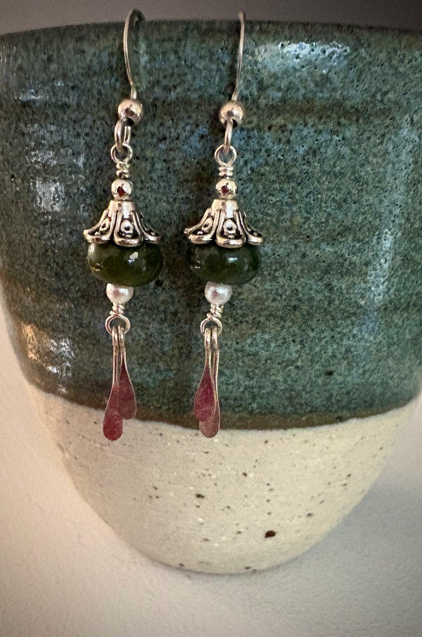 Catalina Earrings - Moss Agate