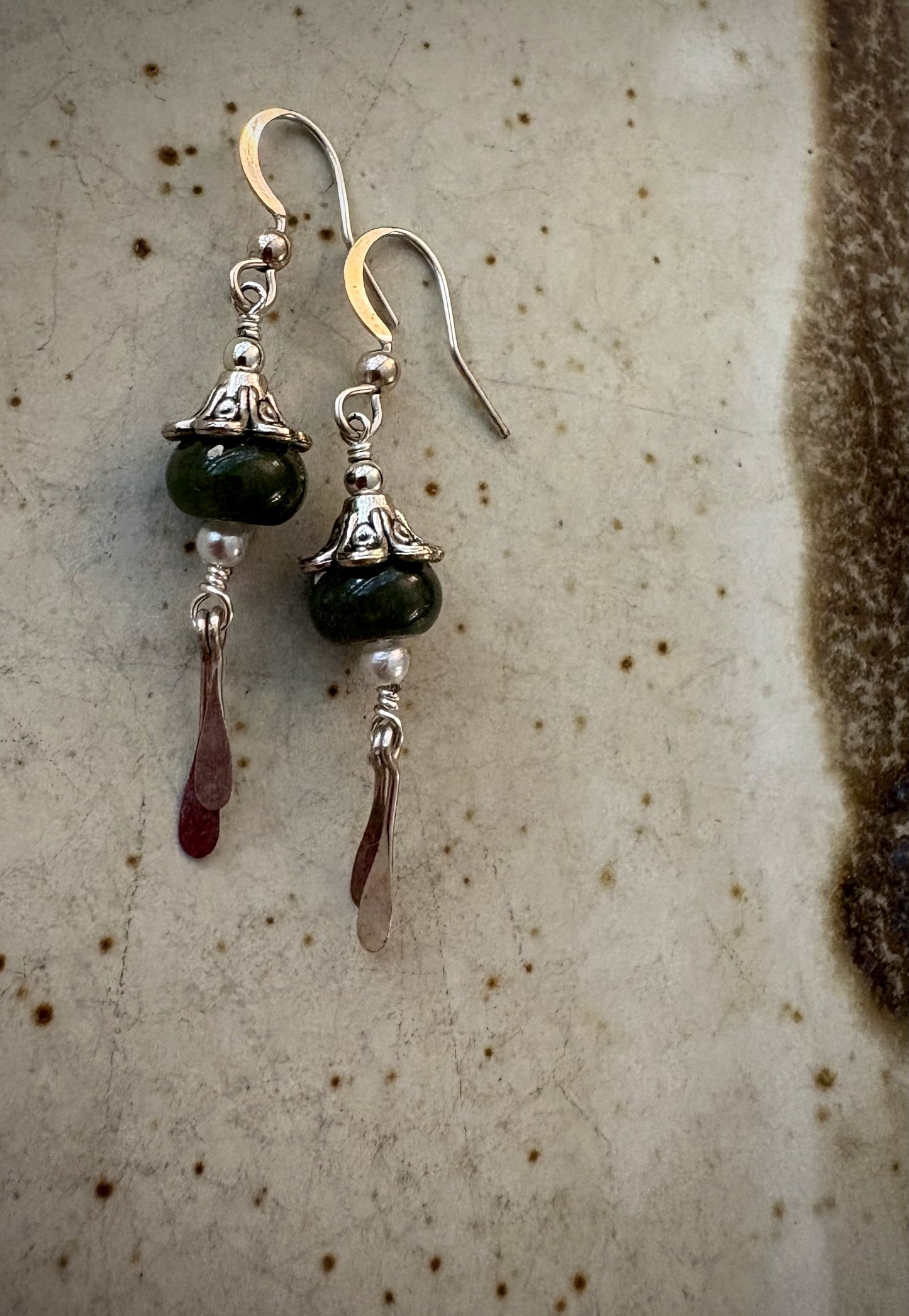 Catalina Earrings - Moss Agate
