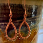 Ximena Earrings - Copper Wire Wrapped Glass Seed Beeds