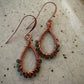 Ximena Earrings - Copper Wire Wrapped Glass Seed Beeds