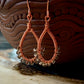 Ximena Earrings - Copper Wire Wrapped Glass Seed Beeds