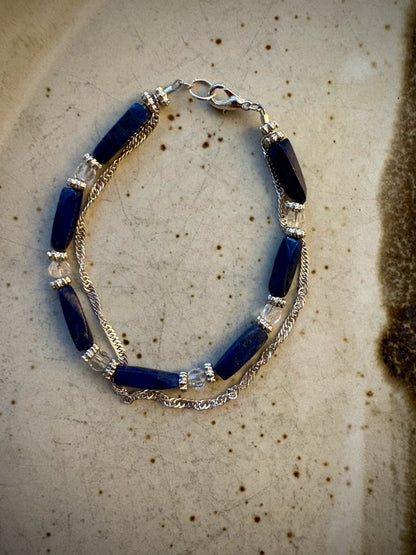 Fennara Bracelet - Lapis Lazuli and Pearl