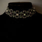 Roxelia Beadwork Choker Necklace - Fluorite and Sapphire