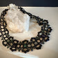 Roxelia Beadwork Choker Necklace - Fluorite and Sapphire