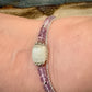 Lirael Bracelet - Milky Quartz, Amethyst, and Chrysoprase