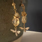 Abeja Earrings - Faceted Citrine with Bees