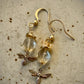 Abeja Earrings - Faceted Citrine with Bees