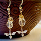 Abeja Earrings - Faceted Citrine with Bees