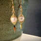 Graciela Earrings - Pearl with Herringbone Wrap