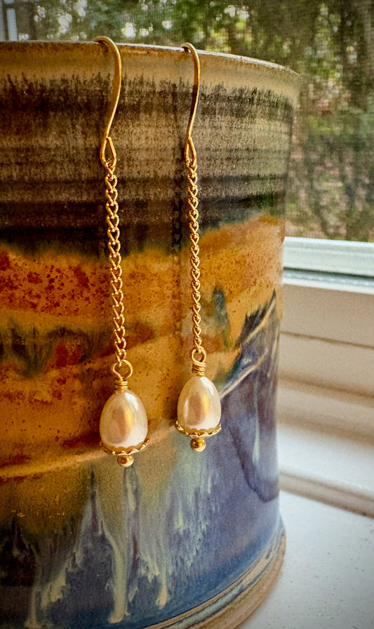 Perla Earrings - Freshwater Pearl