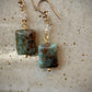 Clara Earrings - Chrysocolla in Quartz