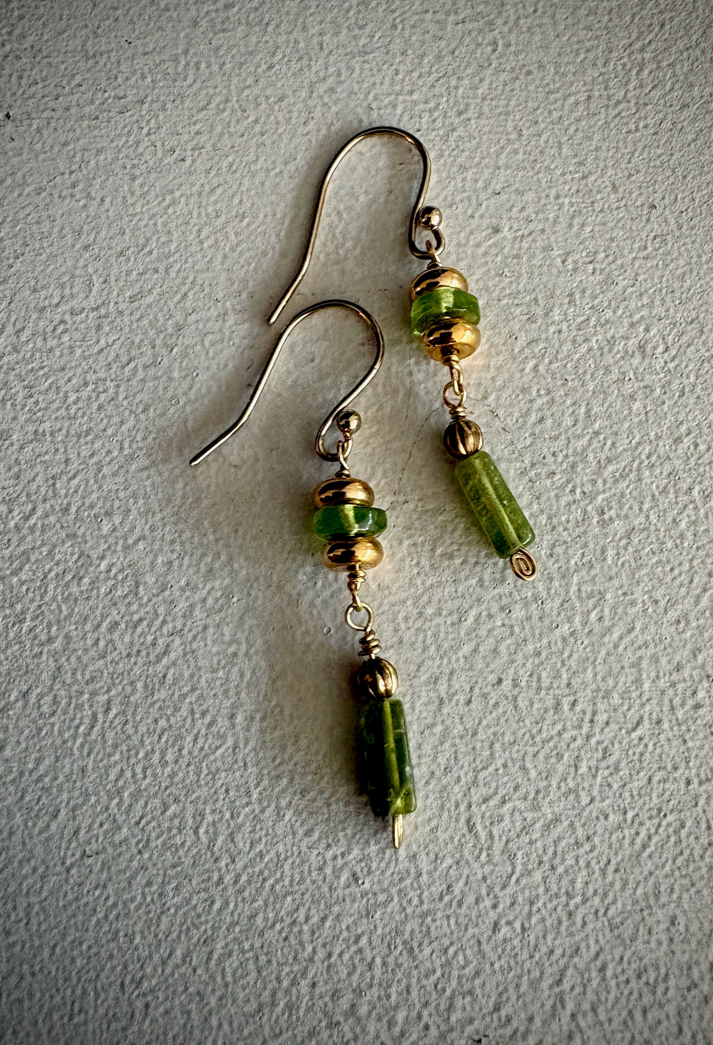 Natalia Earrings - Green Garnet