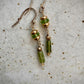 Natalia Earrings - Green Garnet