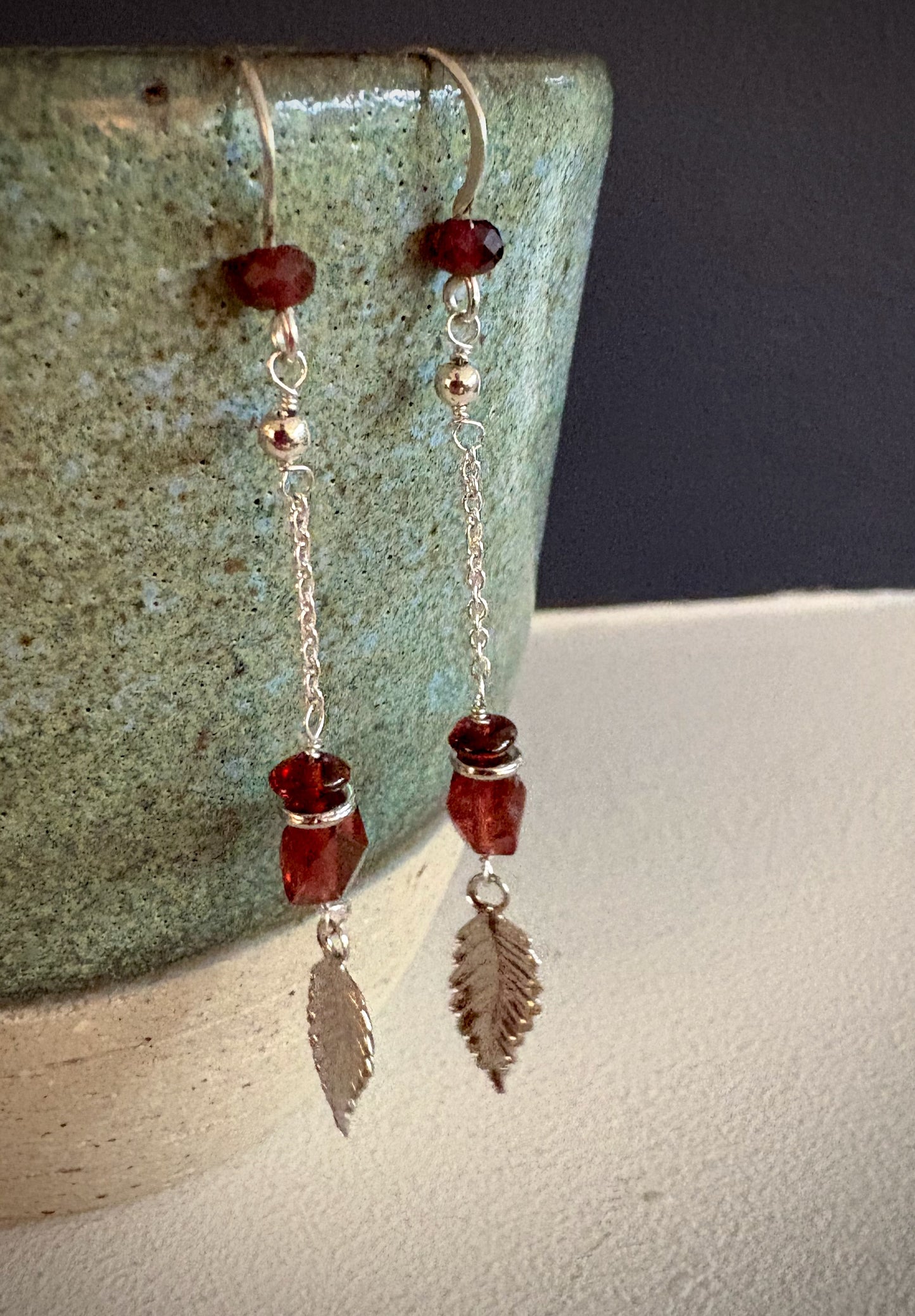 Paula Earrings - Garnet